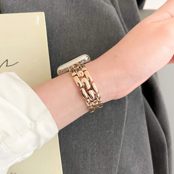 NEW Stylish Adjustable Slim Stainless Metal Band For Apple Watch - Rose gold - Picture 4 of 6